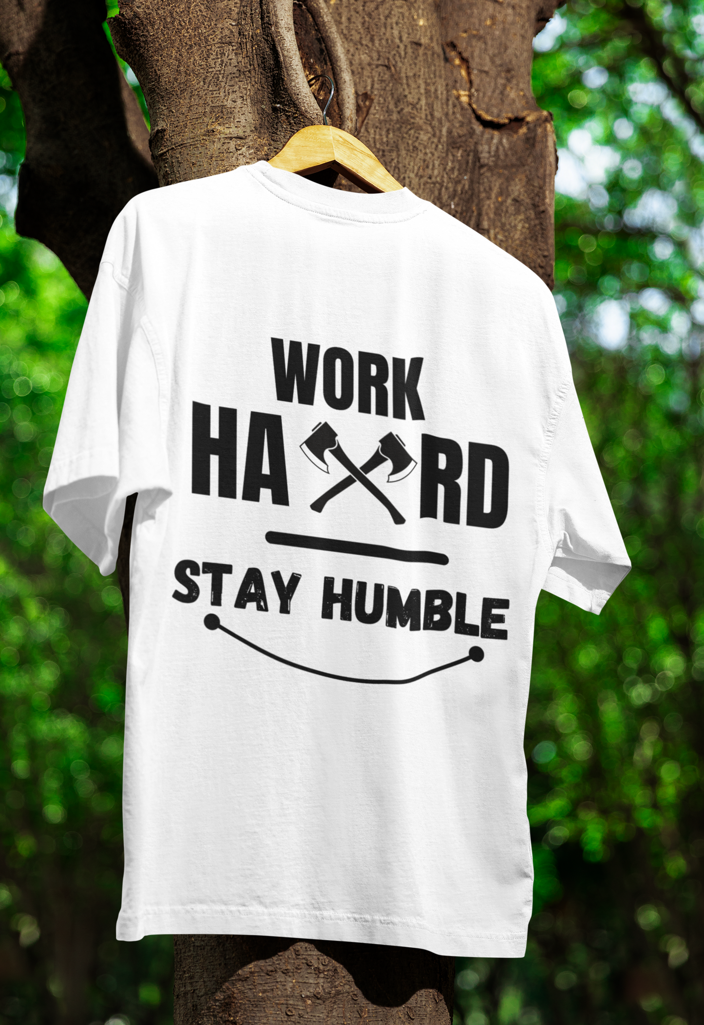 "Work Hard Stay Humble" White Tee – Success with Simplicity